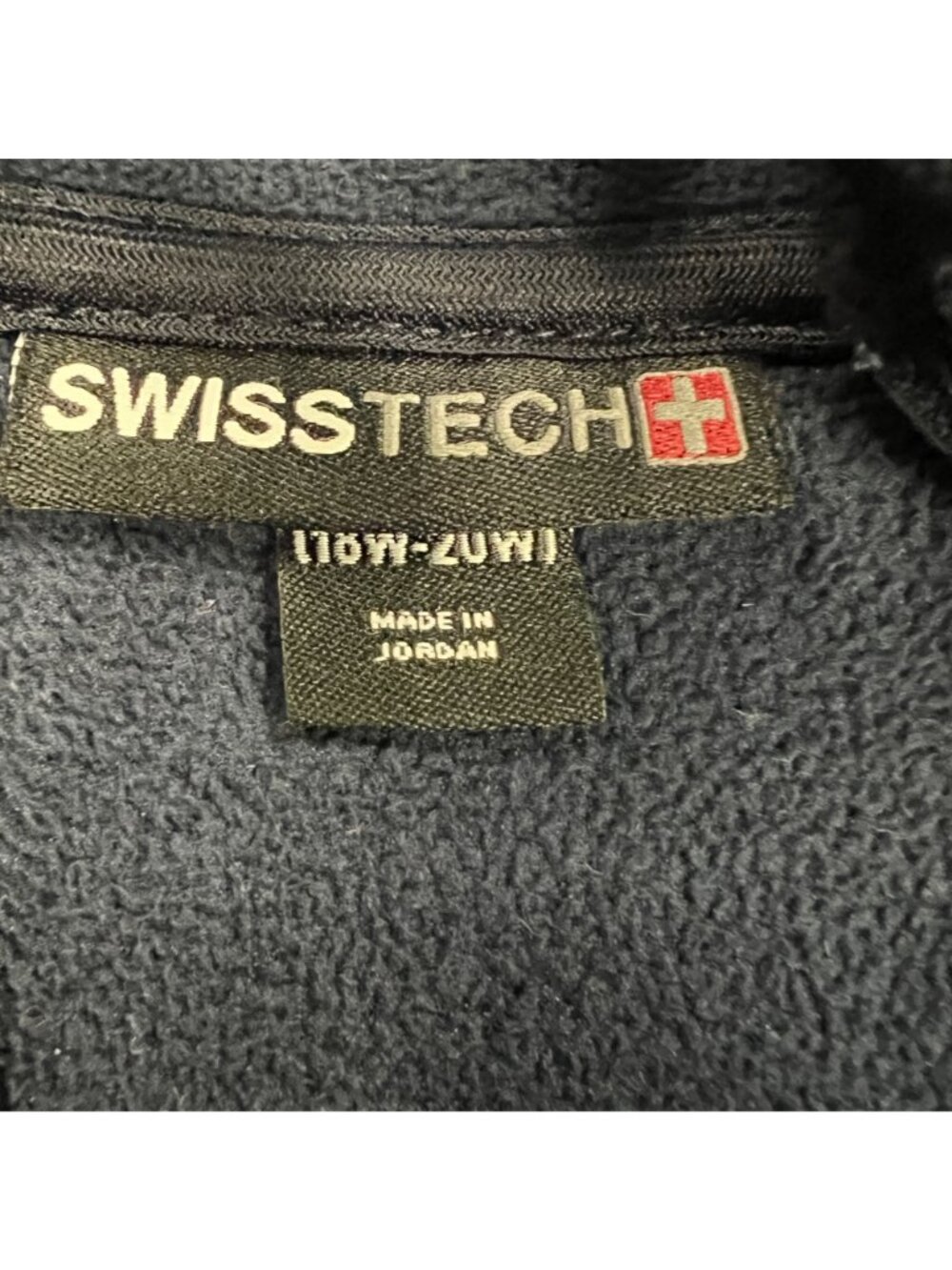 Swiss Tech Womens Jacket Full Zip Hooded Navy Size 2X Zip Pockets - Picture 9 of 10